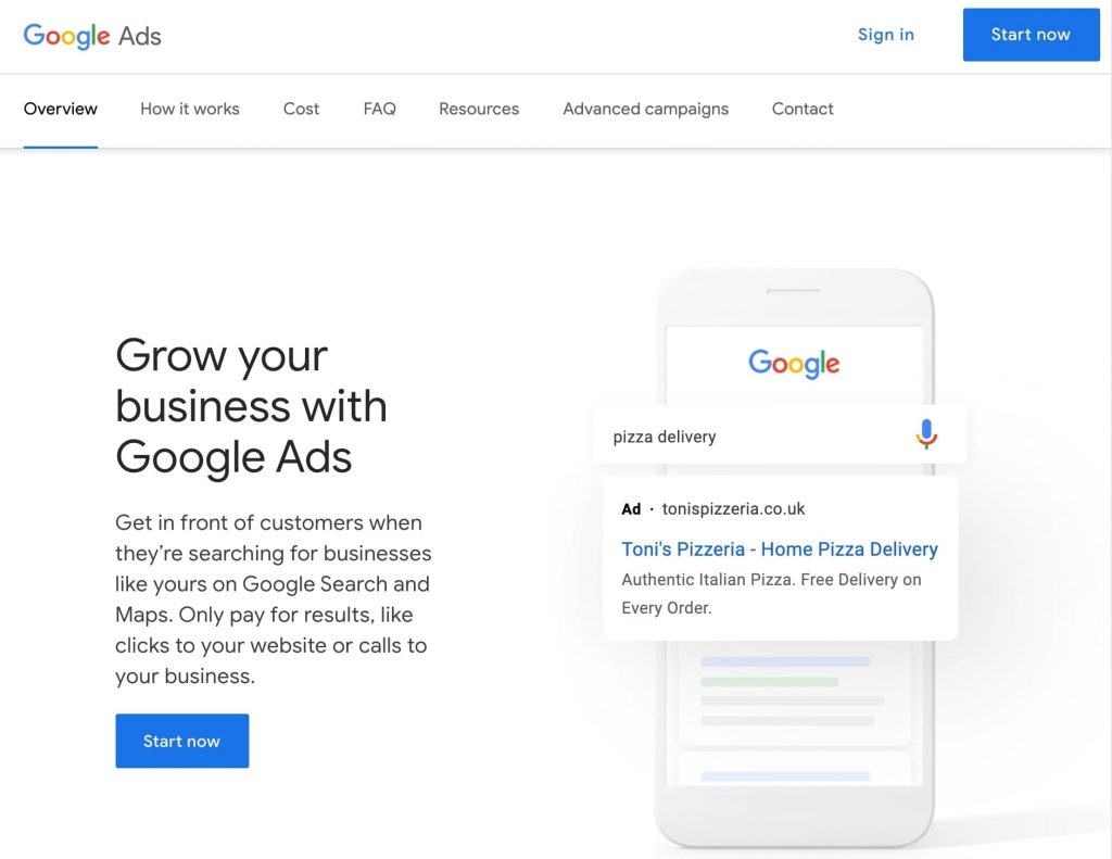 Google Ads sign-in